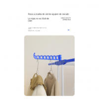 Colgador Vertical con ruedas, Percha de tres capas, Percha plegable, Percha extraíble - details 4