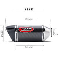 Tubo de escape de fibra de carbono AHM para Z250/Benelli - details 0