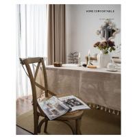 Mantel Nórdico Minimalista - Tela de Lino para Comedor y Mesa de Centro (Estilo Europeo Moderno, Impermeable, Fácil de Limpiar) - details 4
