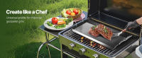 SucceBuy Plancha de acero al carbono, placa rectangular universal de 32 x 14 pulgadas, plancha de gas para barbacoa, teppanyaki, utensilios de cocina portátiles con mango, ideal para acampar y asar - details 0