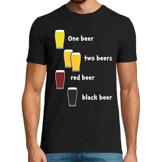 Una cerveza dos cervezas Camisetas CERVEZA,Pack Regalo Camiseta Personalizada - 1
