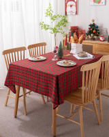 Mantel de Mesa de Cuadros a Cuadros con Borla Cubierta de Mesa sin Arrugas Lavable para Navidad, Fiestas y Año Nuevo - details 11