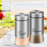 Juego de salero y pimienta multiusos, tarro de especias y sal, botella de condimentos sellada a prueba de polvo, tarro de condimentos, dispensador de especias para uso doméstico y en la cocina, 2 uds. - details 1