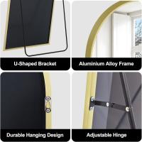 Espejo de Pie Curvado Grande Espejos de Pared con Marco de Aluminio 161 x 52 cm - details 12
