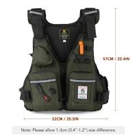 Chaleco de Flotación Profesional para Hombres Traje de Pesca Marino Ajustable con Múltiples Bolsillos Impermeable y Portátil - details 1