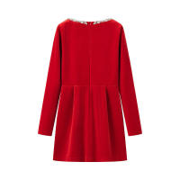 Elegante Vestido Mini de Moda para Mujer Cuello Cuadrado con Cuentas Vestido Rojo, Negro, Blanco para Fiestas - details 5