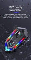 VAORLO-auriculares inalámbricos Y20 para casco de motocicleta, cascos con Bluetooth 5,3, manos libres, reducción de ruido, resistentes al agua, con luz RGB - details 5