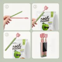 Clip de Tulipán para Sellado de Bolsas de Comida 5pcs en Caja con Organizador Magnético - details 1