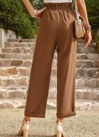 Pantalones de pierna ancha de moda de oficina de mujer de estilo clásico de cintura alta - details 20