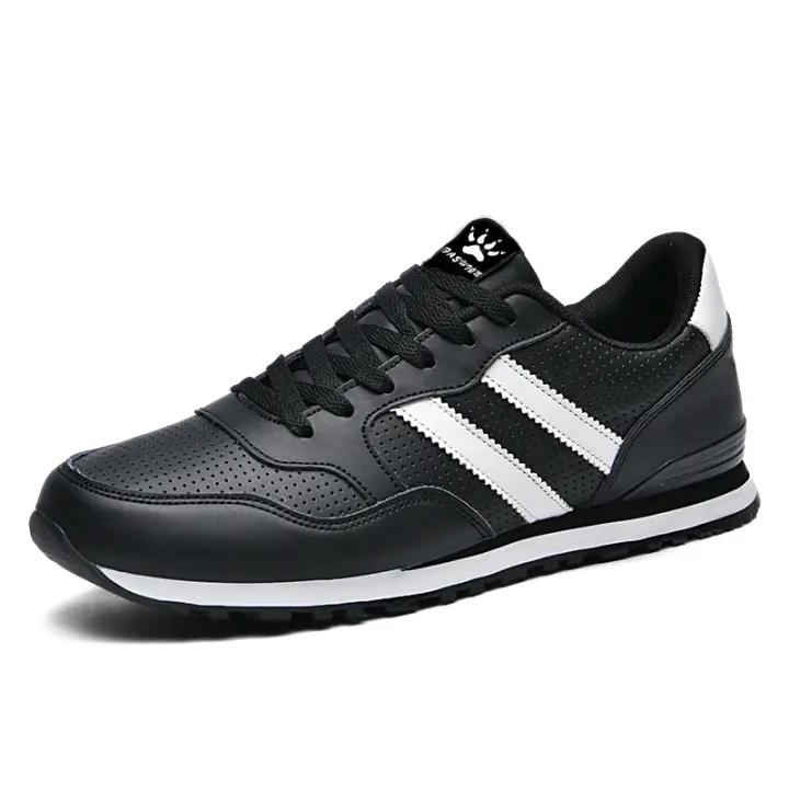 Calzado deportivo informal de cuero para hombre, antideslizante, transpirable, cómodo para caminar - 1