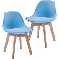 2 Asientos Infantiles Respaldo Ergonómico Habitación Infantil Plástico Haa Polipiel 56 x 38 x 33 cm - Blanco - details 6