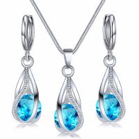 Collar Colgante Pendientes Pendientes Aros Boda Fiesta Juego Joyas - details 2