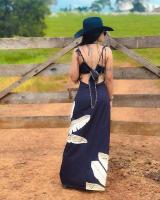 Ropa de mujer europea y americana moda y elegancia temperamento cintura halter vestido de tirantes vestido - details 7
