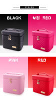New Women Makeup Bag Waterproof PU Leather Large Capacity Multi-layer travel cosmetic bags Jewelry Storage Box With Mirror - details 9