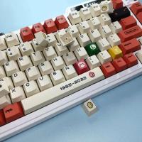 Kawaii Cute Mario Theme Anime Cap Cherry Profile PBT Material 124 Keys Sublimation MX Switch nical Keyboard Keycaps - details 2