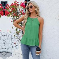 Camiseta sin mangas de verano para mujer estilo coreano con correas Top de color sólido de moda - details 13