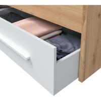 Cama Individual con 2 Cajones Diseño Noa Acabado en Blanco Artik y Roble Nodi - details 5