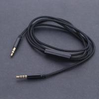 Macho de 3,5 mm a conector de 3,5 mm, enchufe chapado en oro, línea de altavoz trenzado de nailon, control de volumen, cable auxiliar, cable auxiliar para coche, cable de audio - details 5