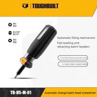 Llave de trinquete Reversible multibits TOUGHBUILT, 6 en 1, recarga automática, juego de destornilladores manuales multifuncionales, TB-H5-M-01 - details 0