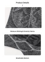 Pantalones cortos de yoga elásticos para mujer, mallas de compresión de cintura alta con control de barriga, fruncidos, sin costuras, levantamiento de glúteos, entrenamiento en el gimnasio - details 4