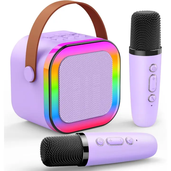 Karaoke 2 Microfonos Inalambricos, Regalo Niña 3-12 Años Microfono Karaoke Juguetes Niños 3-12 Años Microfono Niña Juguete Niña 3-12 Años Micrófono Karaoke Infantil - 1