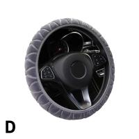 Funda de felpa para volante de coche, cuero corto suave y cálido, antideslizante, decoración de coche para hombres y mujeres, invierno - details 15