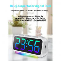 Reloj Despertador Inteligente Modelo Recargable con Tres Juegos de Alarma - details 2