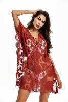 Nuevo vestido de playa, hueco crochet bordado playa bikini túnica tamaño: busto 60, longitud 84, cuello 20. - details 14