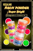 ROSALIND pigmentos fluorescentes de neón, polvo de uñas, gradiente de arcoíris, esmalte de uñas, brillo, otoño, invierno, bricolaje, polvo cromado, decoración de manicura - details 0