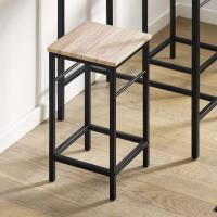 Juego de Mesa Comedor Conjunto de Mesa Alta de Bar con 4 Taburetes y 1 Mesa Gris - details 22