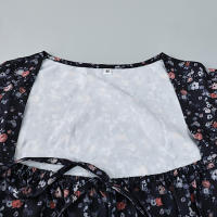 Novedad de verano, vestido de cintura floral pequeño de retazos franceses para mujer con sentido del diseño y a la moda - details 15