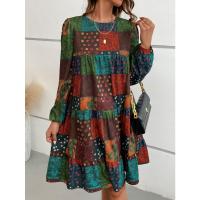 Vestido estampado de manga larga para mujer, moda - details 1