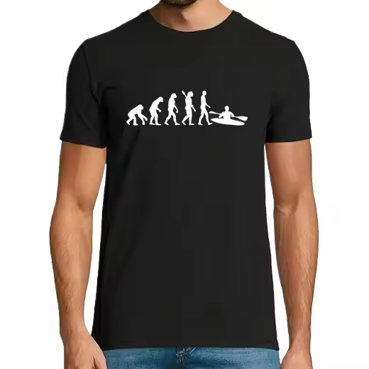 evolución del kayak,Camiseta de Pádel Divertido, ropa para exteriores - 1