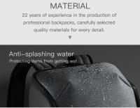 Mochila de viaje multifuncional para hombre, bolsa impermeable antirrobo para ordenador portátil de 15 pulgadas con recarga USB mejorada - details 20