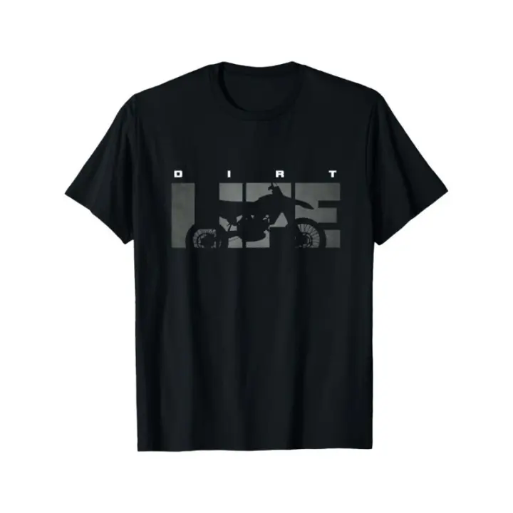 "Camiseta de motocross Dirt Bike para hombre" - Camiseta de algodón negra, perfecta para entusiastas del todoterreno y fanáticos del motocross - 1
