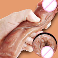 Consolador ultra realista Consoladores de silicona duales, consolador principiante curvo realista de 9 "para punto G y juego anal con potente ventosa, juguete sexual para pene manos libres para mujeres y hombres sexuales - details 2