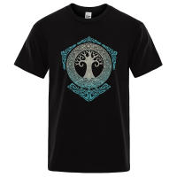Yggdrasil Camiseta con Diseño de Árbol del Mundo para Hombre, Camisa con Patrón Estampado, Mitología Nórdica, Odin Aesir, Prenda de Marca de Moda, Verano, 2022 - details 14