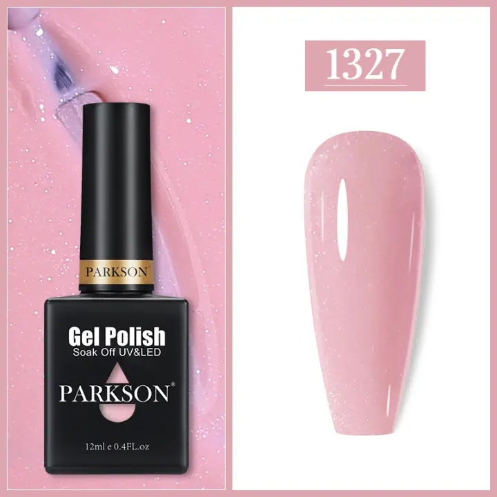 Parkson-esmalte en Gel para uñas, barniz semipermanente para Base y capa superior, Color rojo púrpura puro, UV, 12ML - 1