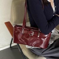 Bolso de hombro con hebilla francesa que combina con todo, bolso de cuero de Color sólido para ocio, bolso de mano para ir al trabajo Y2k para mujer - details 2