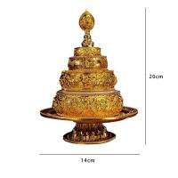 Tibetan Buddhist Offering Supplies Table Centerpiece Carved Desk Manza Dish for Bedroom Living Room Home Dining Room Desk