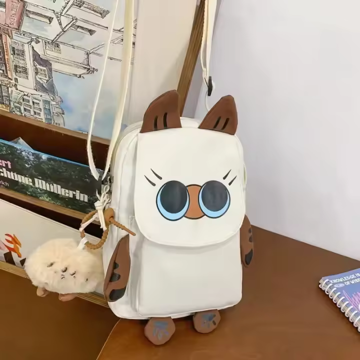 Mochila Estilo Ins Mochilas Escolares para Estudiantes Gato Casual Básico Mochilas de Gran Capacidad de Dibujos Animados Japones - 1