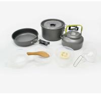 Utensilios de cocina de aleación para acampar DS-308 olla para Picnic sartén hervidor de 0,8 L con tazones de plástico juego para 2-3 personas - details 1