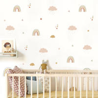 Pegatinas De Pared Boho Arcoíris Punk Dots Nubes Para Dormitorio De Niñas Decoración De Habitación Removible Arte Para Nursery - details 8
