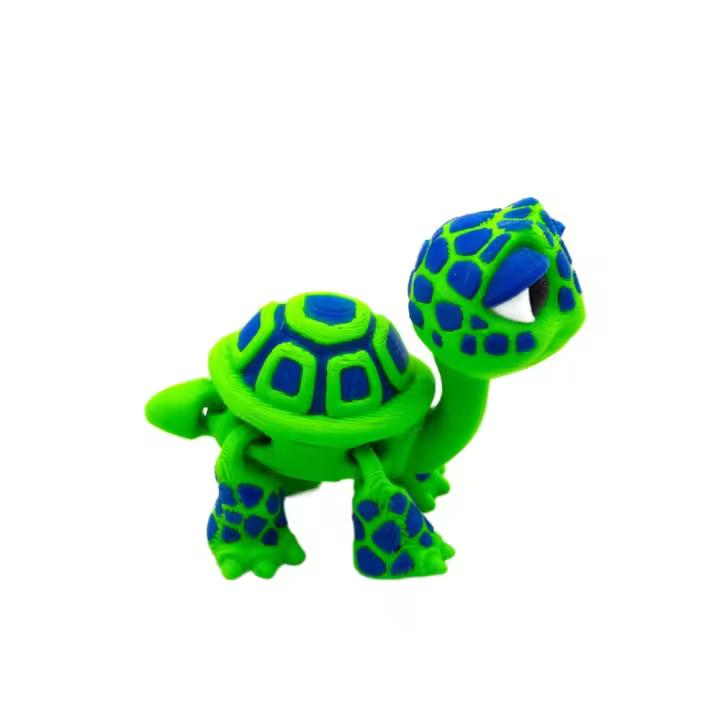 Modelo de tortuga impreso en 3D de plástico, exquisitas articulaciones móviles, modelo de Animal simulado, juguetes para aliviar el estrés de dibujos animados, decoraciones para habitación - 1