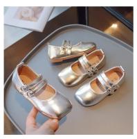 Zapatos de cuero para niños, calzado informal de Color sólido dorado y plateado, a la moda, para primavera y otoño - details 1