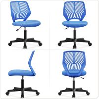 Silla Escritorio de Oficina Ergonómica Silla Giratoria Altura Ajustable sin Reposabrazos Asiento Malla Rosa - details 39