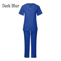 Uniforme de trabajo de enfermera de manga corta con cuello en V de color sólido para mujer, conjunto de ropa de trabajo de enfermería médica para médico de hospital, ropa de cirugía Dental - details 8