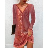 Vestido de moda con cuello en V para mujer, ropa de mujer - details 3