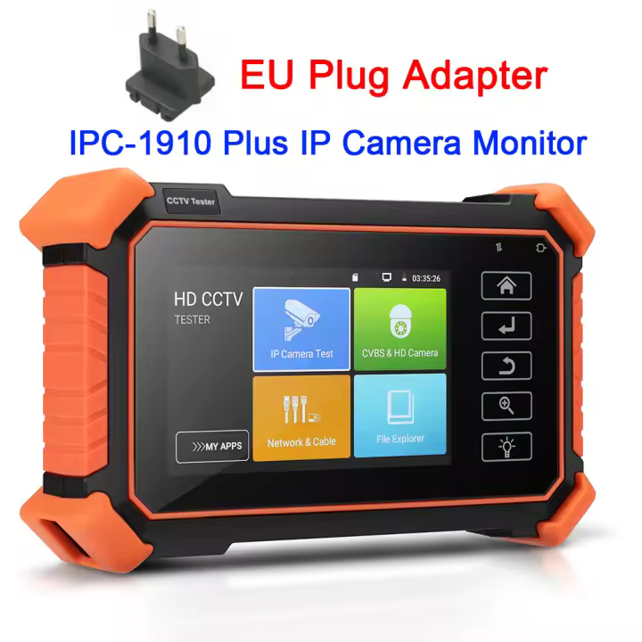 Pruebas de CCTV Elecpow 4 Pulgadas IPC-1910 Plus Herramientas de Red para Cámaras IP 8MP CVI TVI AHD Cable Tracer Analógico POE Digital - 1