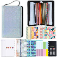 A6 Glitter Hand Zip Bag Loose Leaf Binder Notebook Inner Core Cover Note Book Planner Office Stationery Supplies - details 0
